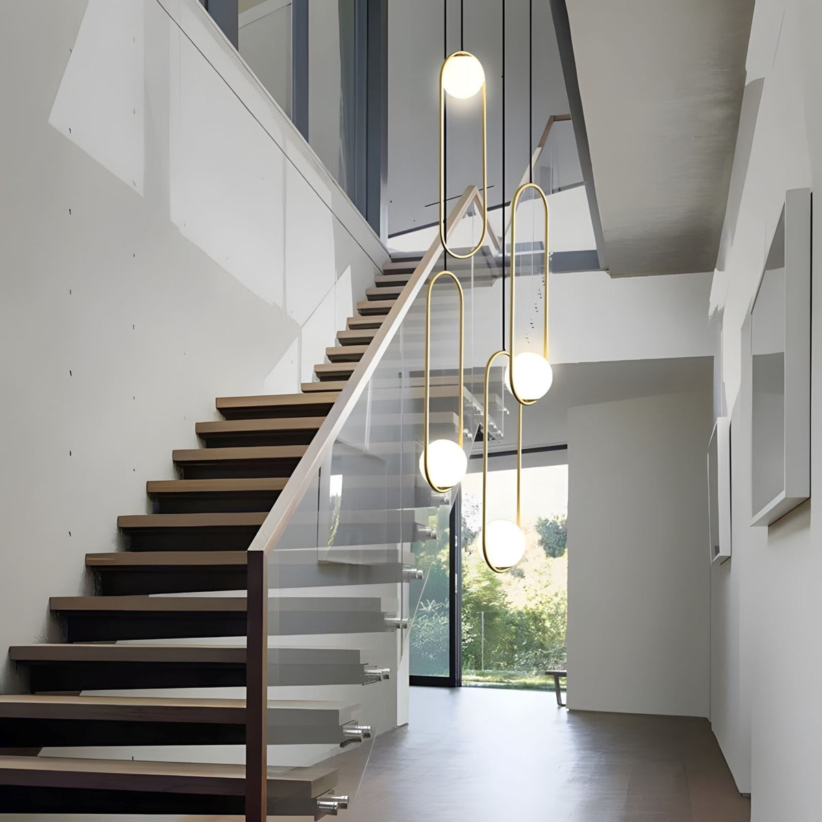 Cyvora Modern Minimalist Combination Glass Chandelier