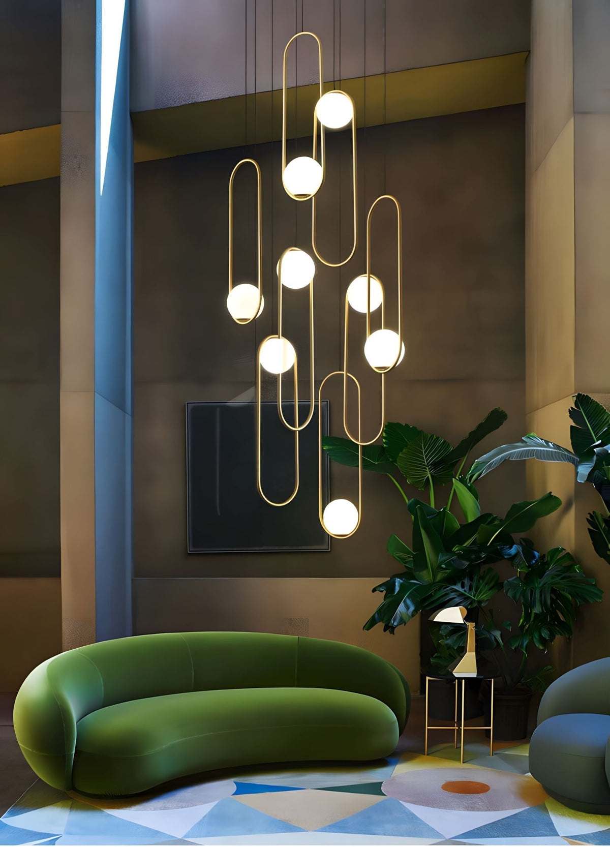 Cyvora Modern Minimalist Combination Glass Chandelier