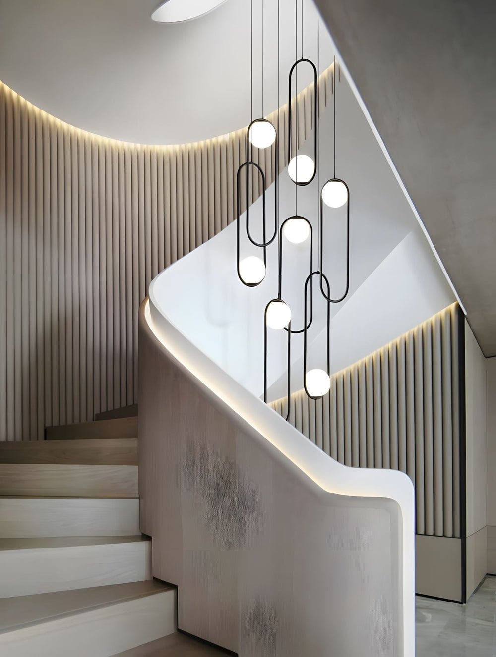 Cyvora Modern Minimalist Combination Glass Chandelier