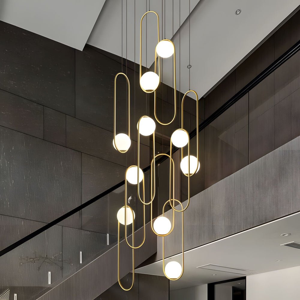 Cyvora Modern Minimalist Combination Glass Chandelier