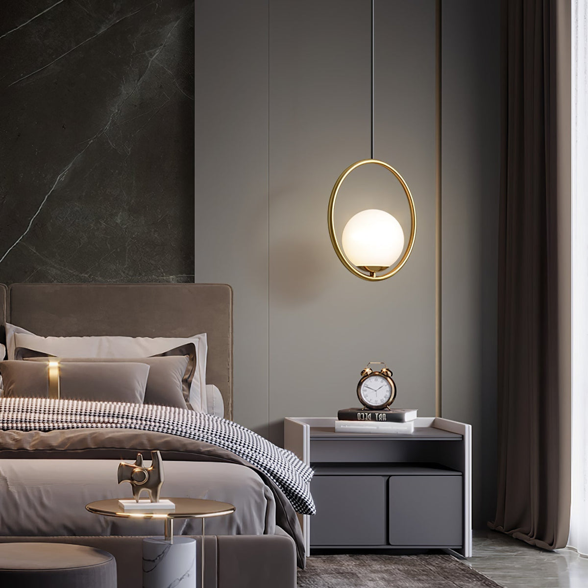 Orieria Pendant Lamp Brass Modern Ring