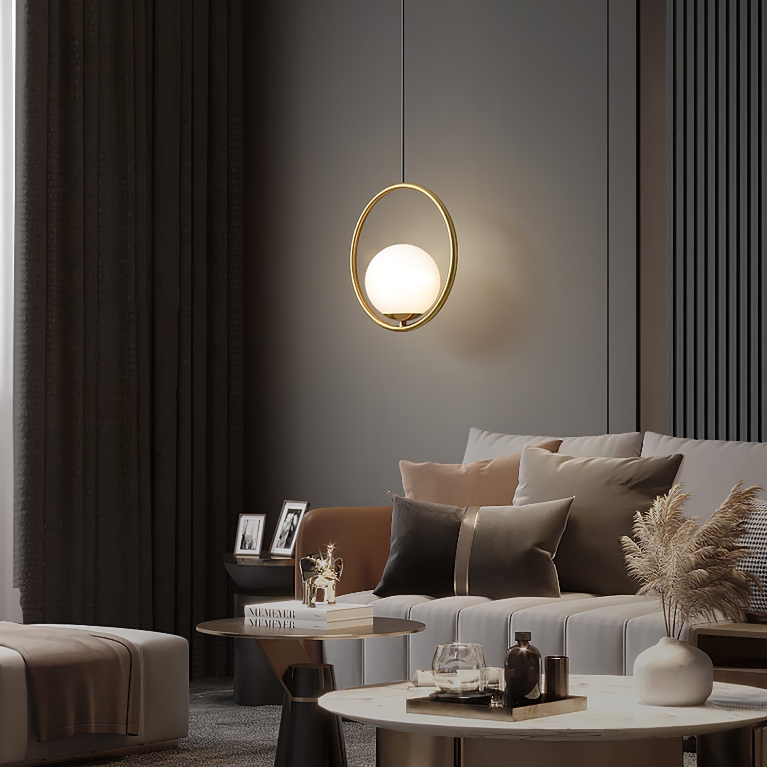 Orieria Pendant Lamp Brass Modern Ring