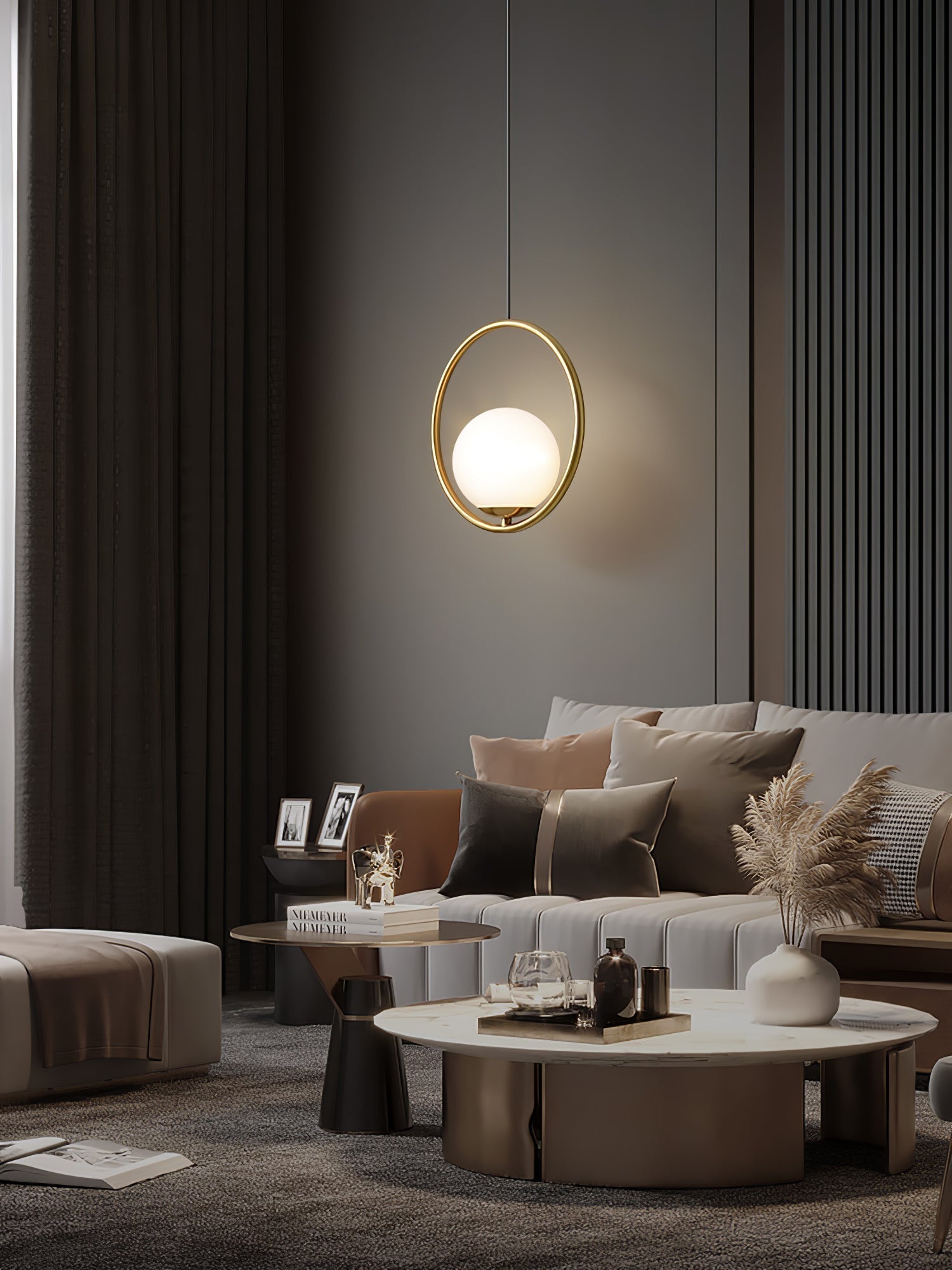 Orieria Pendant Lamp Brass Modern Ring