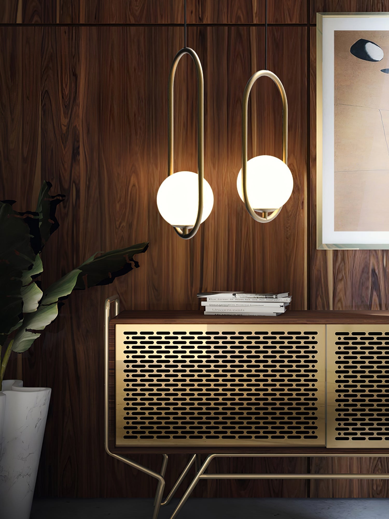 Orieria Pendant Lamp Brass Modern Ring
