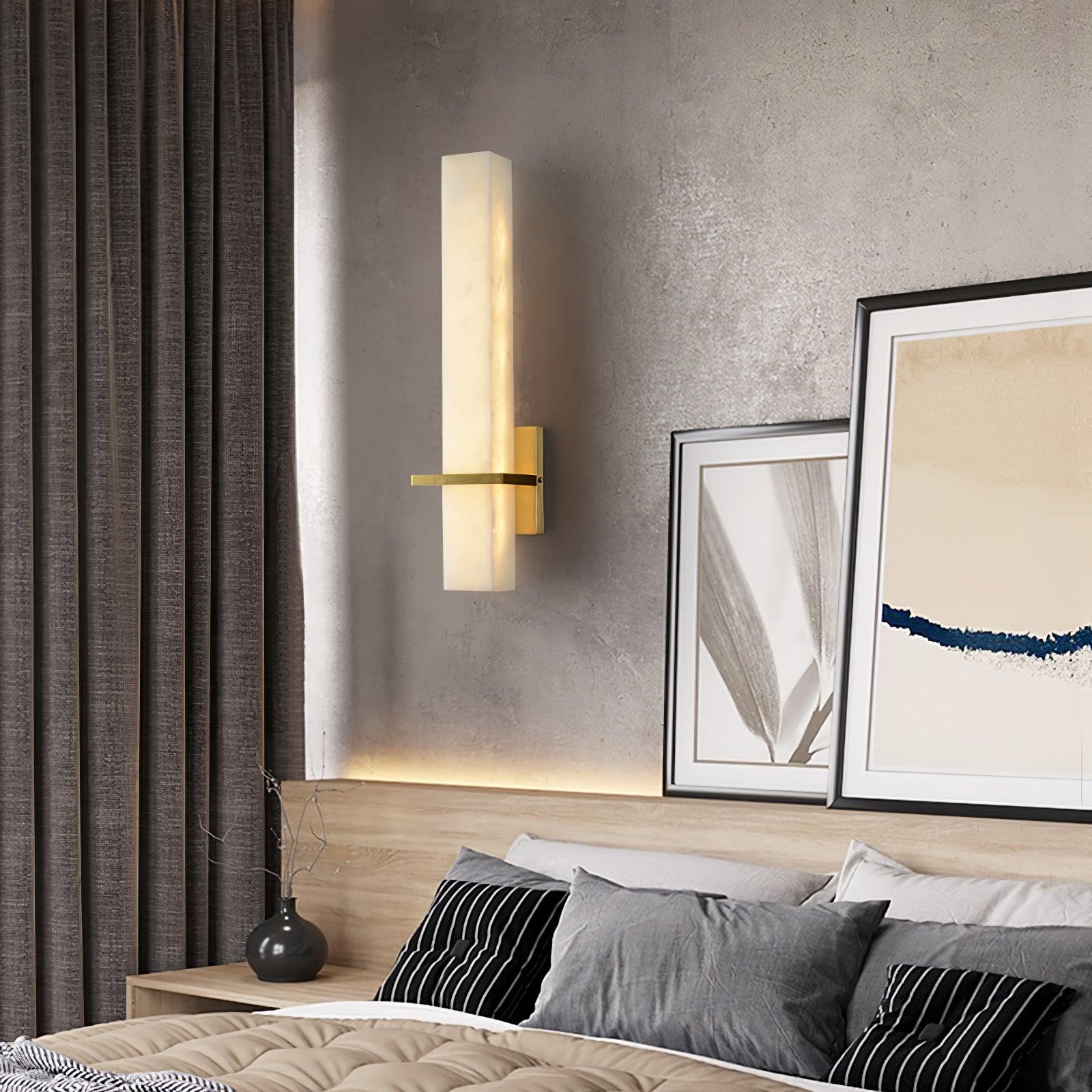 Evangeline Modern Alabaster Cuboid Wall Light