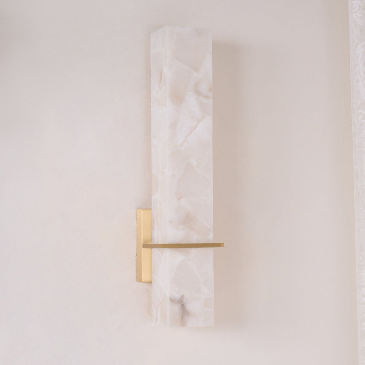 Evangeline Modern Alabaster Cuboid Wall Light