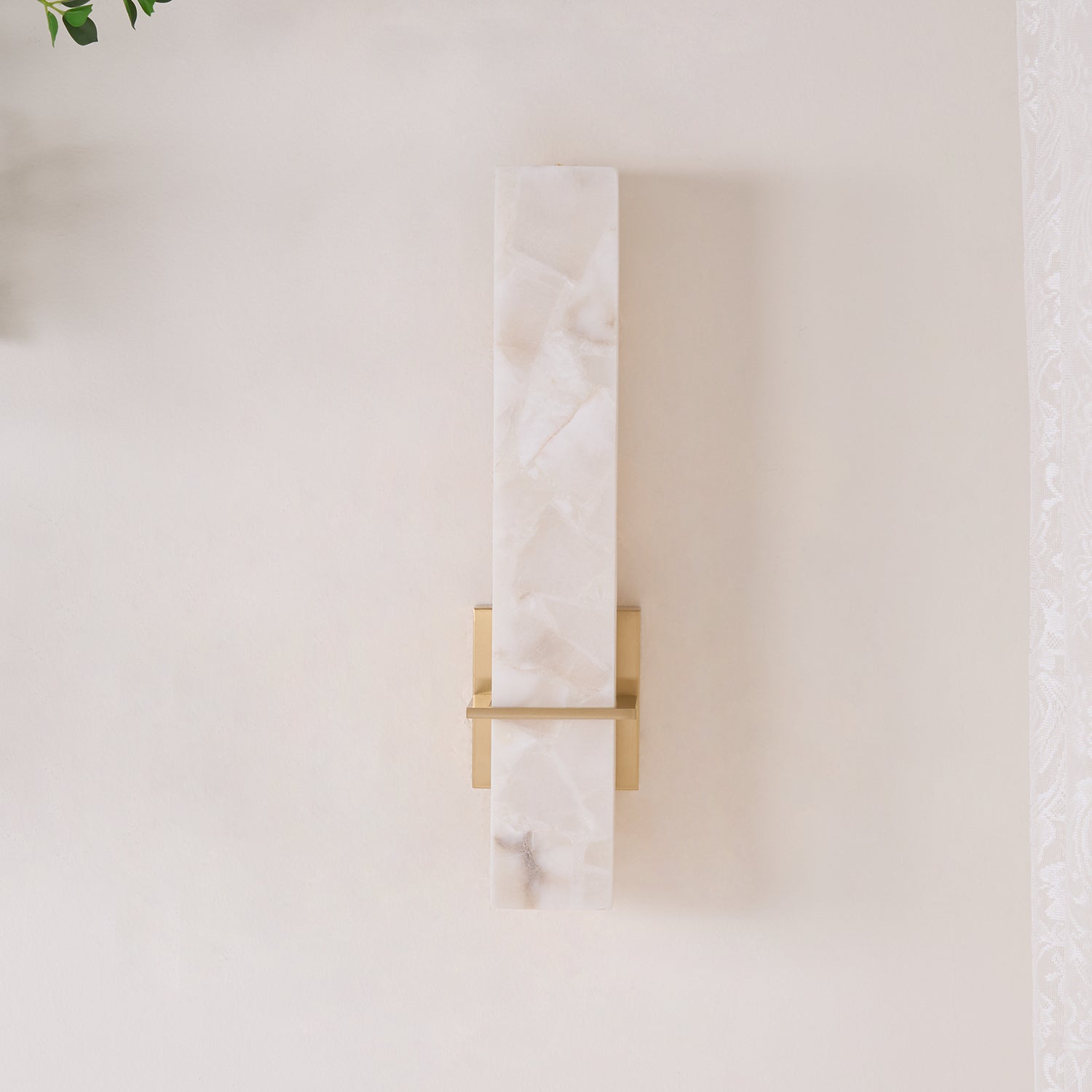 Evangeline Modern Alabaster Cuboid Wall Light