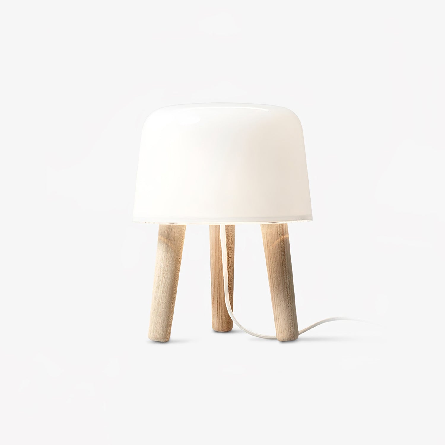 GlowPod Wood Milk Table Lamp