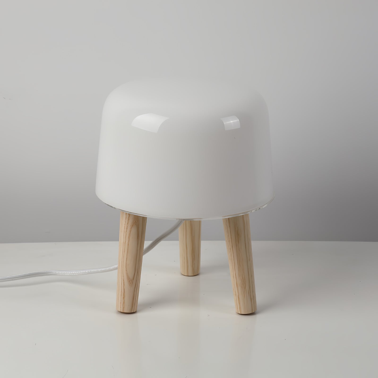 GlowPod Wood Milk Table Lamp