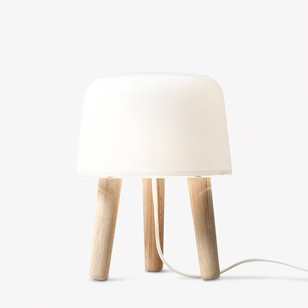 GlowPod Wood Milk Table Lamp