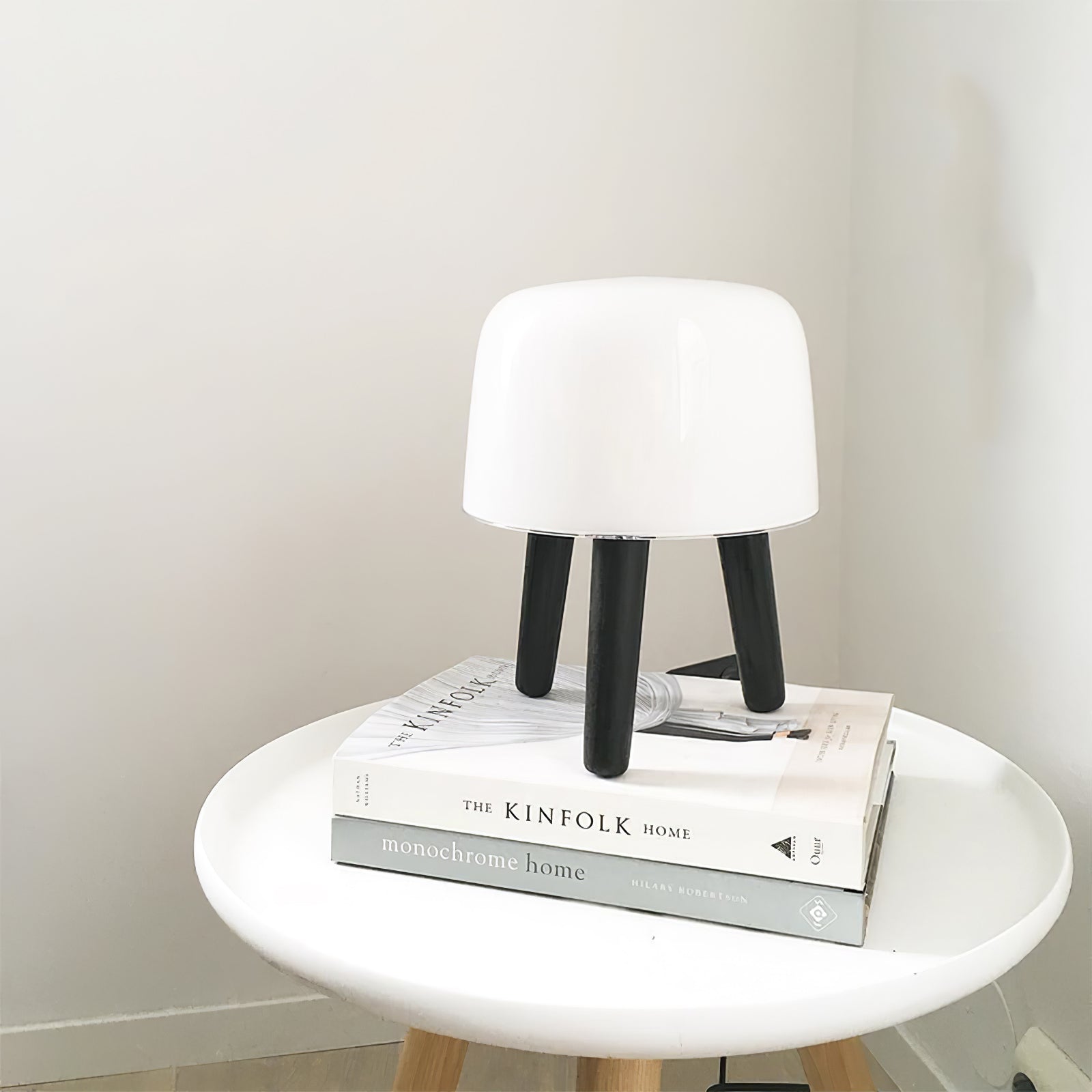 GlowPod Wood Milk Table Lamp