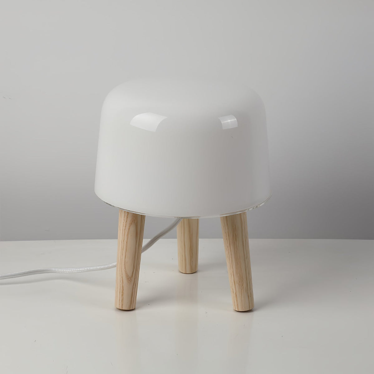 GlowPod Wood Milk Table Lamp