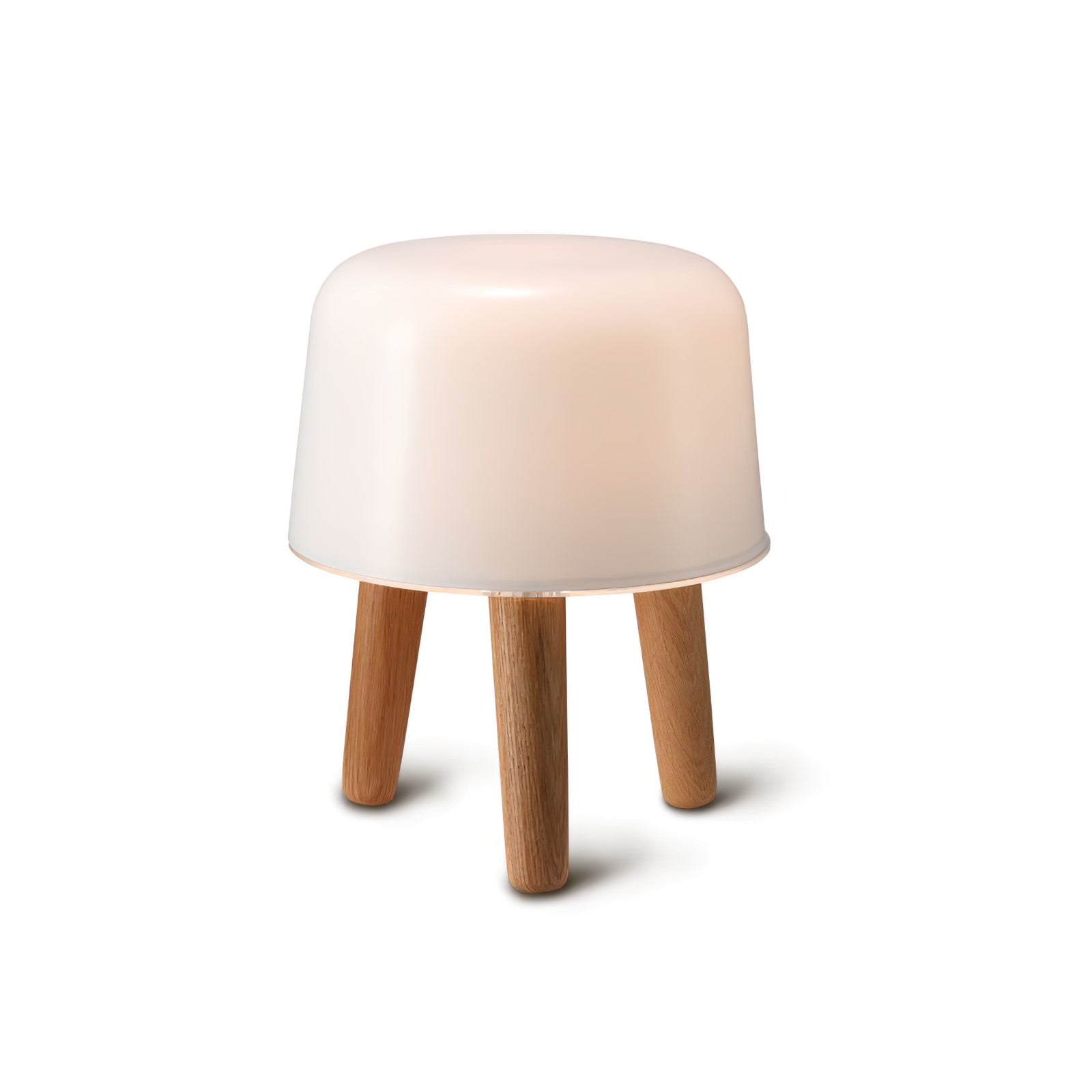 GlowPod Wood Milk Table Lamp