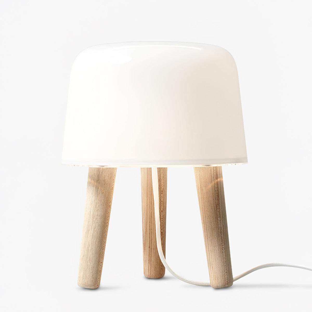 GlowPod Wood Milk Table Lamp