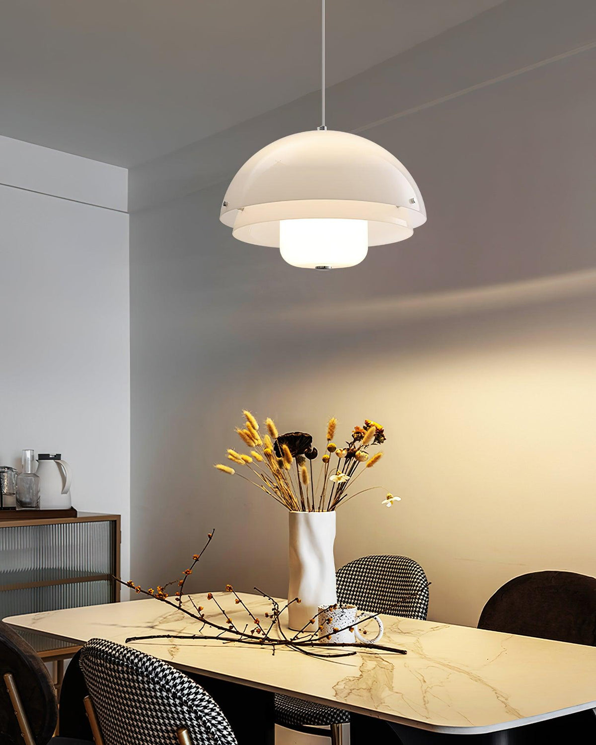 Velisena Unique Milk White Glass Pendant Lamp