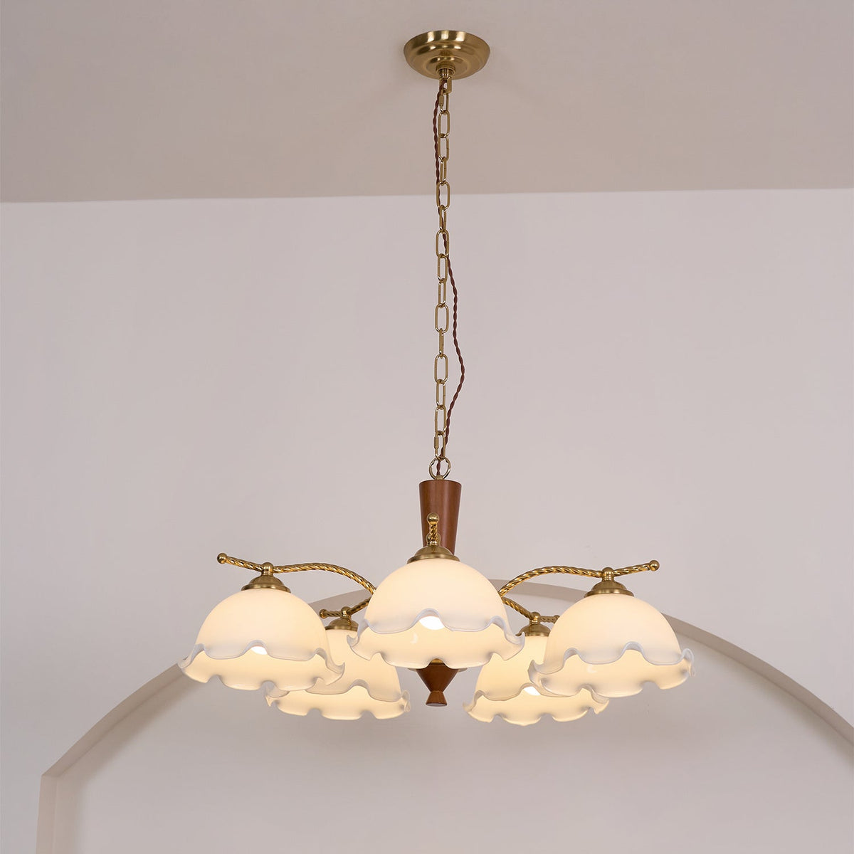 Daisy Vintage Glass Chandelier