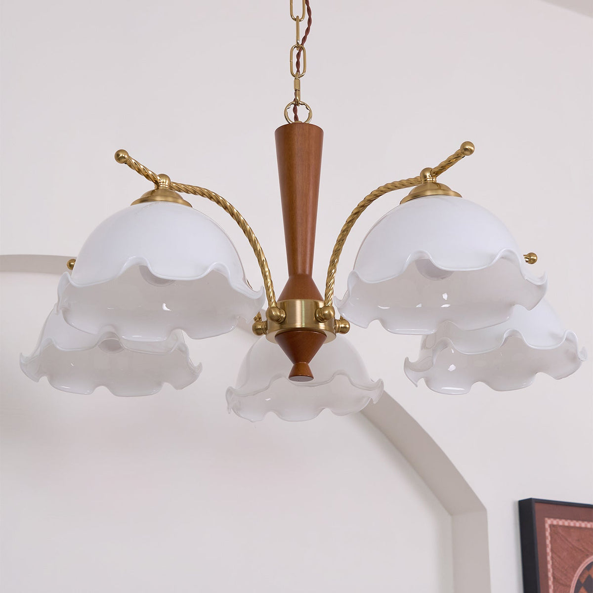 Daisy Vintage Glass Chandelier
