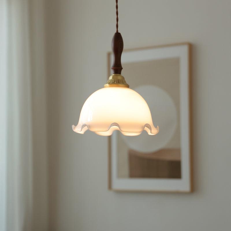 Floria Milky Flower Pendant Light