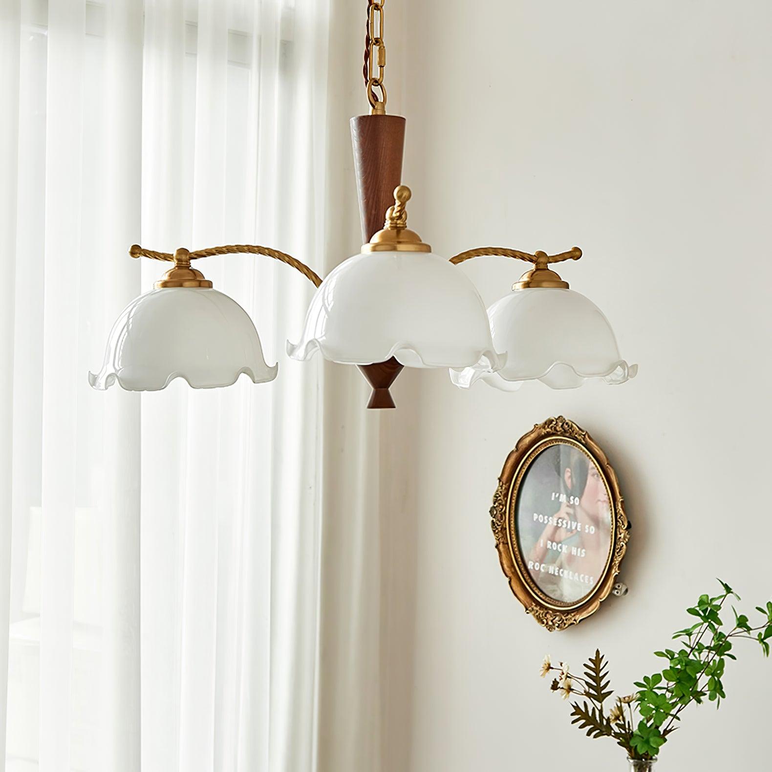 Daisy Vintage Glass Chandelier