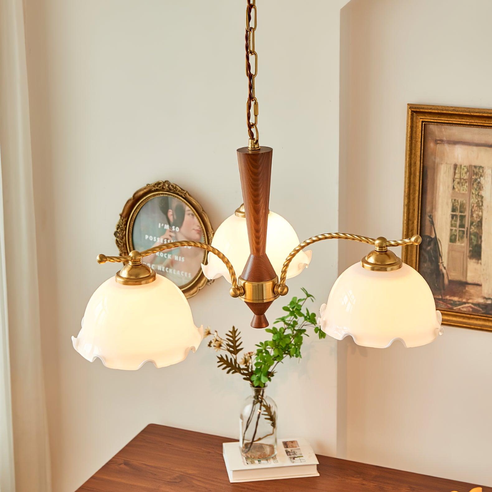 Daisy Vintage Glass Chandelier
