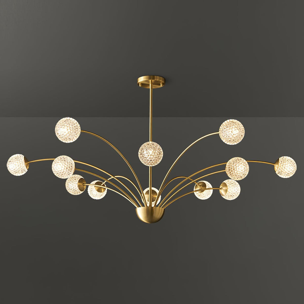 Ralem Chandelier Curved Arms Brass