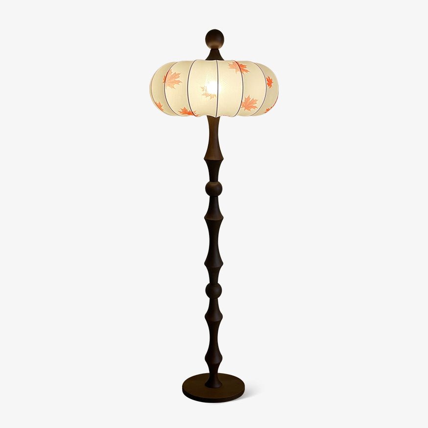 Whispen Wood Fabric Vintage Floor Lamp