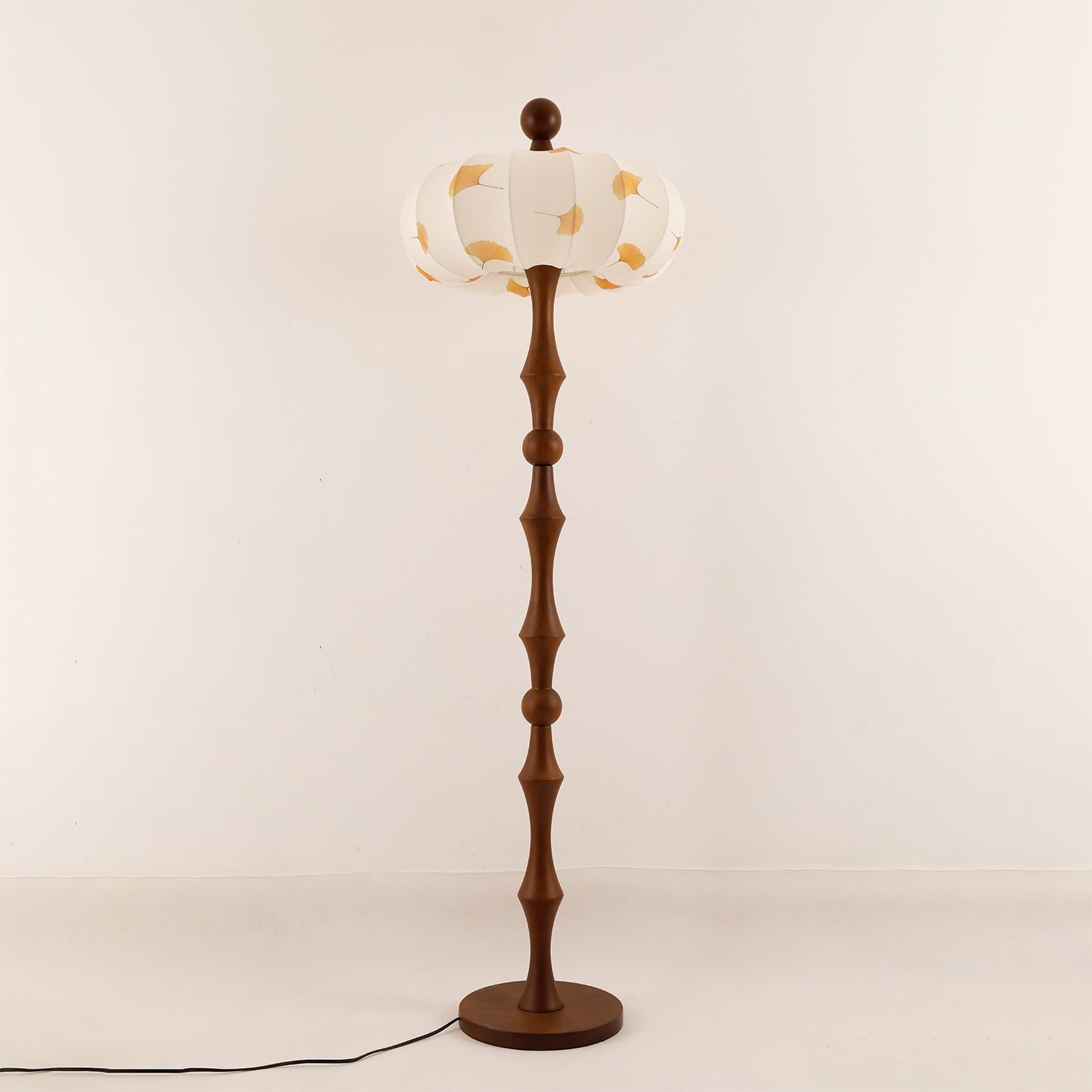 Breen Wood Fabric Classic Floor Lamp