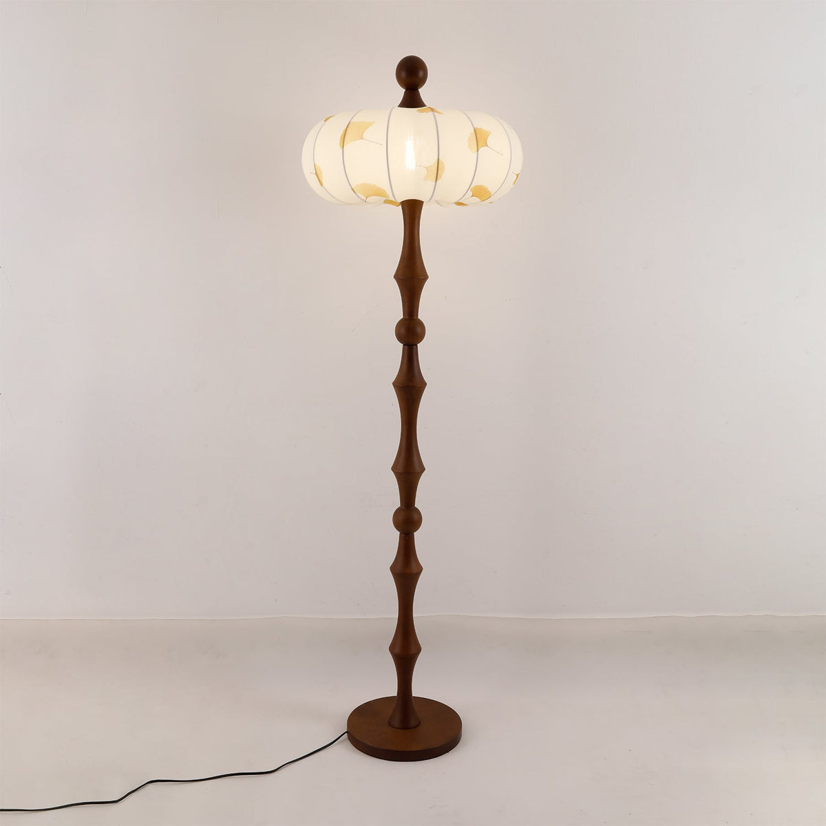 Breen Wood Fabric Classic Floor Lamp