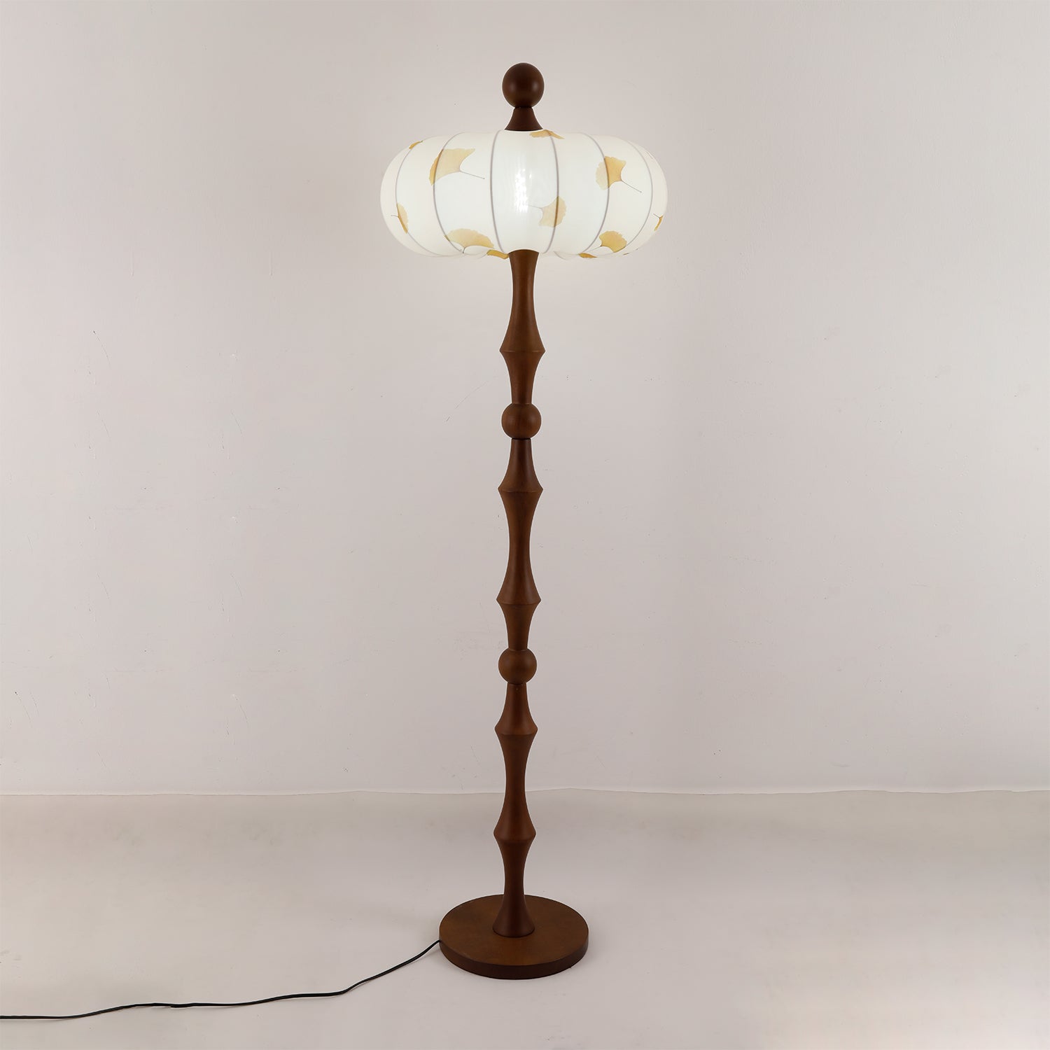 Breen Wood Fabric Classic Floor Lamp