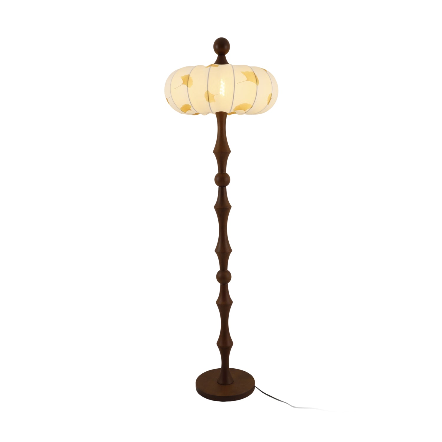 Breen Wood Fabric Classic Floor Lamp