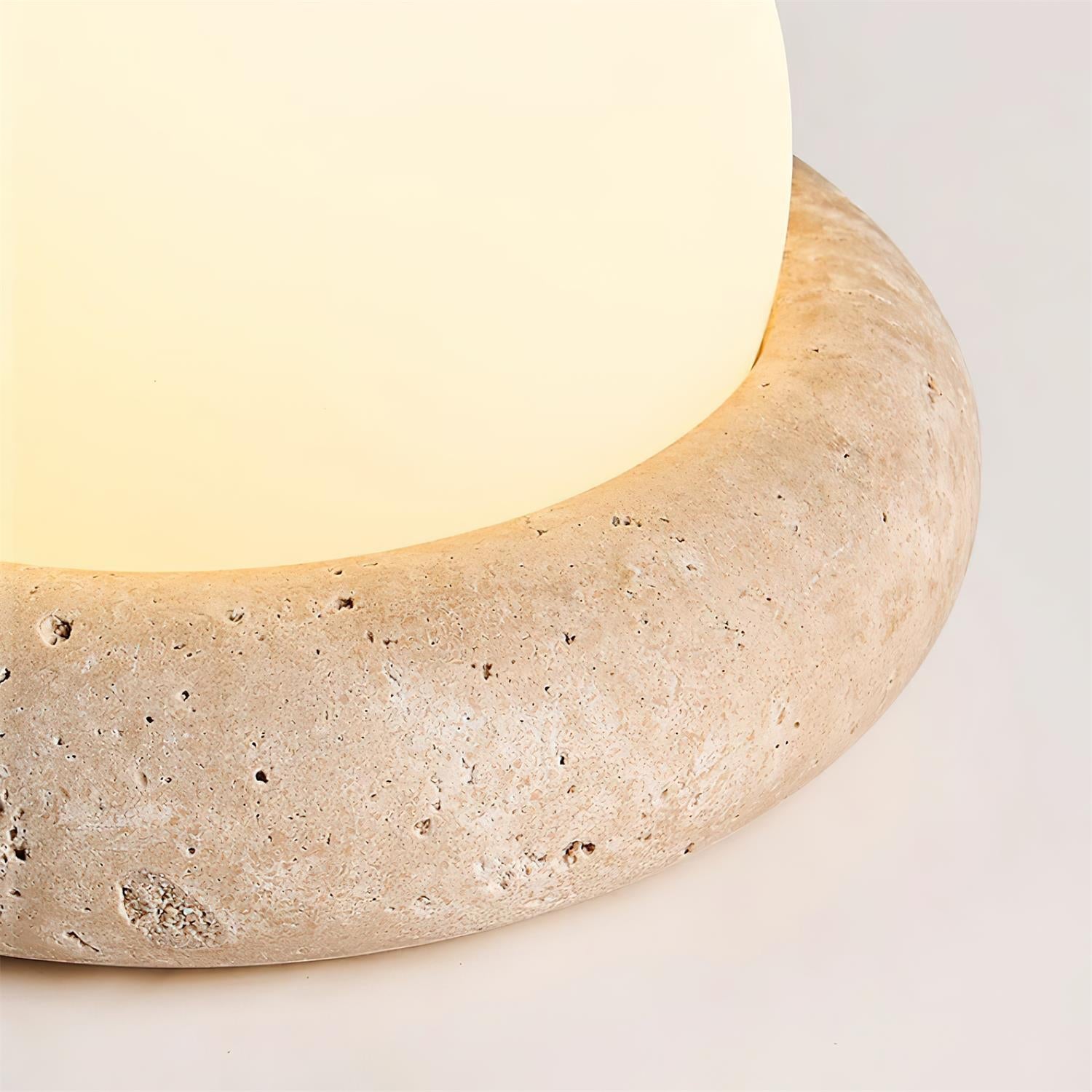 Riita Travertine Globe Table Lamp Mini Maga - Neutral Decor