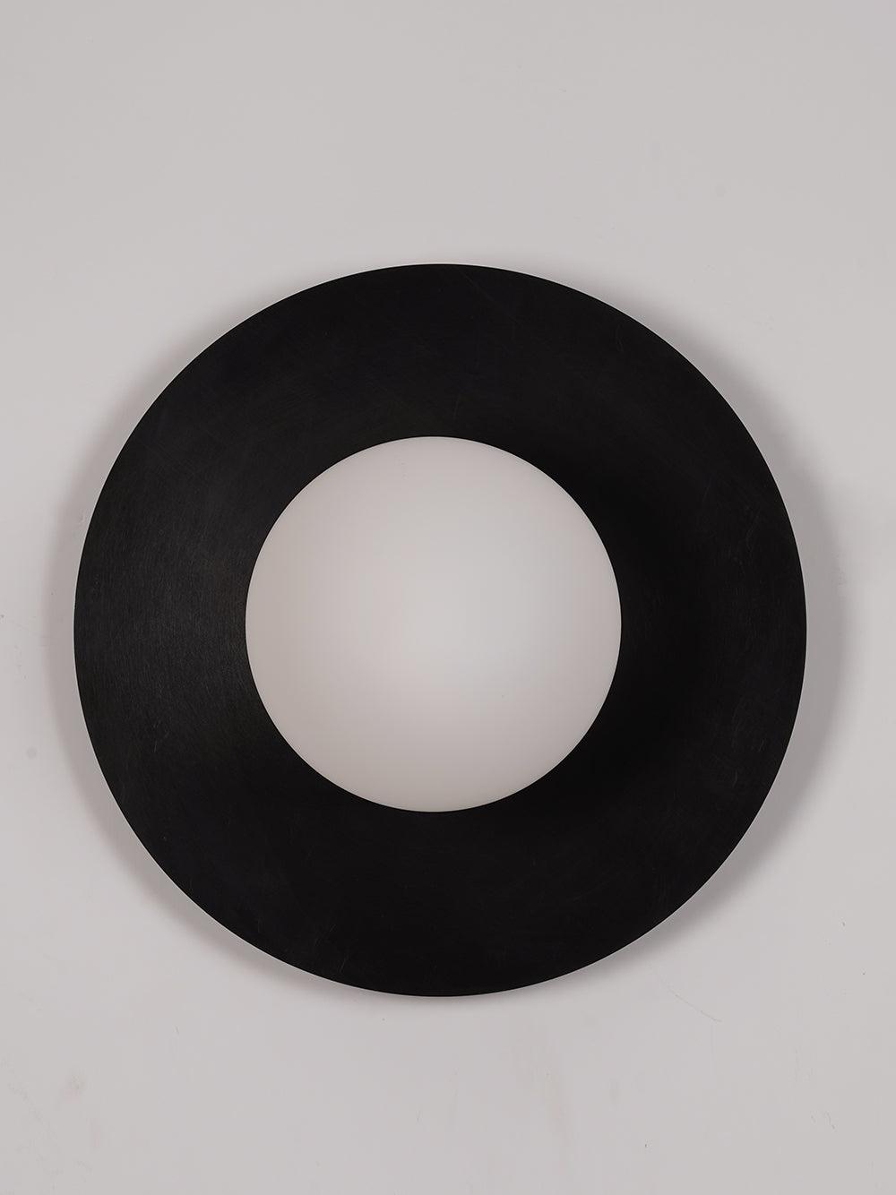 Elem Modern Minimalist Round Art Brass Glass Wall Lamp