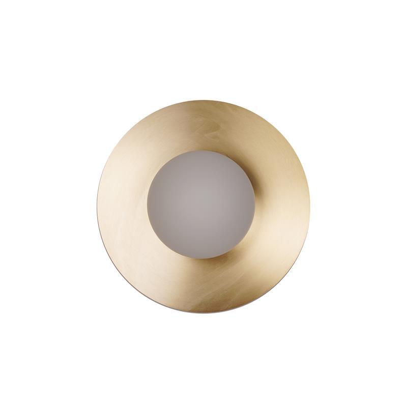 Elem Modern Minimalist Round Art Brass Glass Wall Lamp