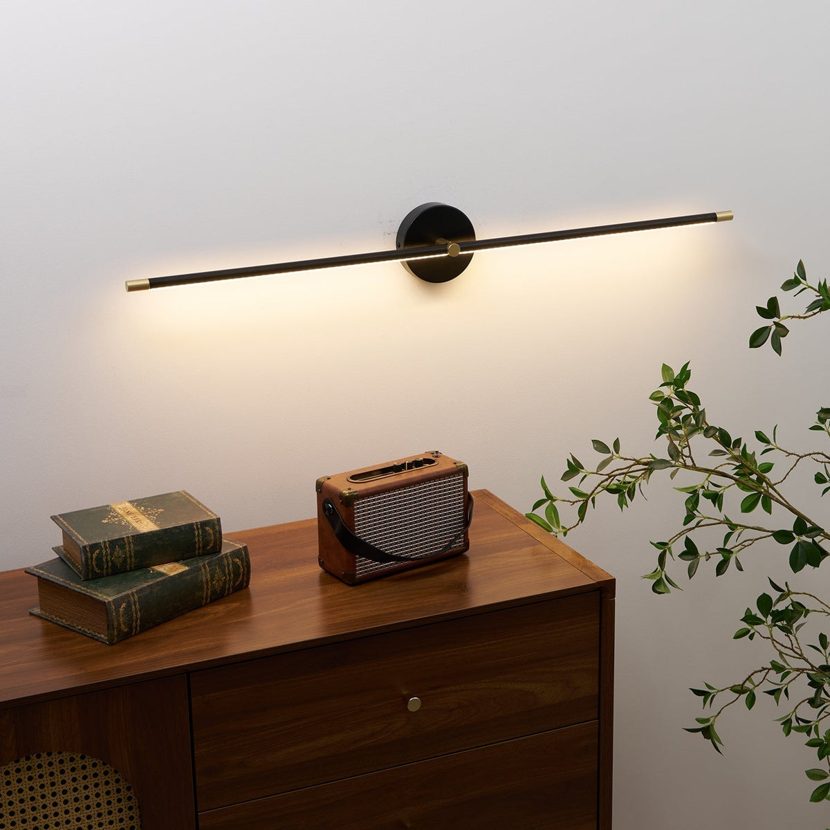 Wall Lamp Minimalist Linear Rod Double End Accent Modern Style - Neutral Decor