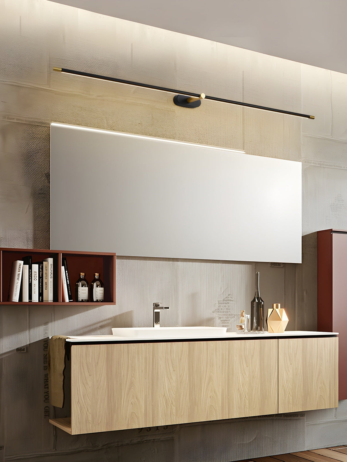 Flano Minimalist Linear Rechargeable Wall Lamp - Neutral Decor