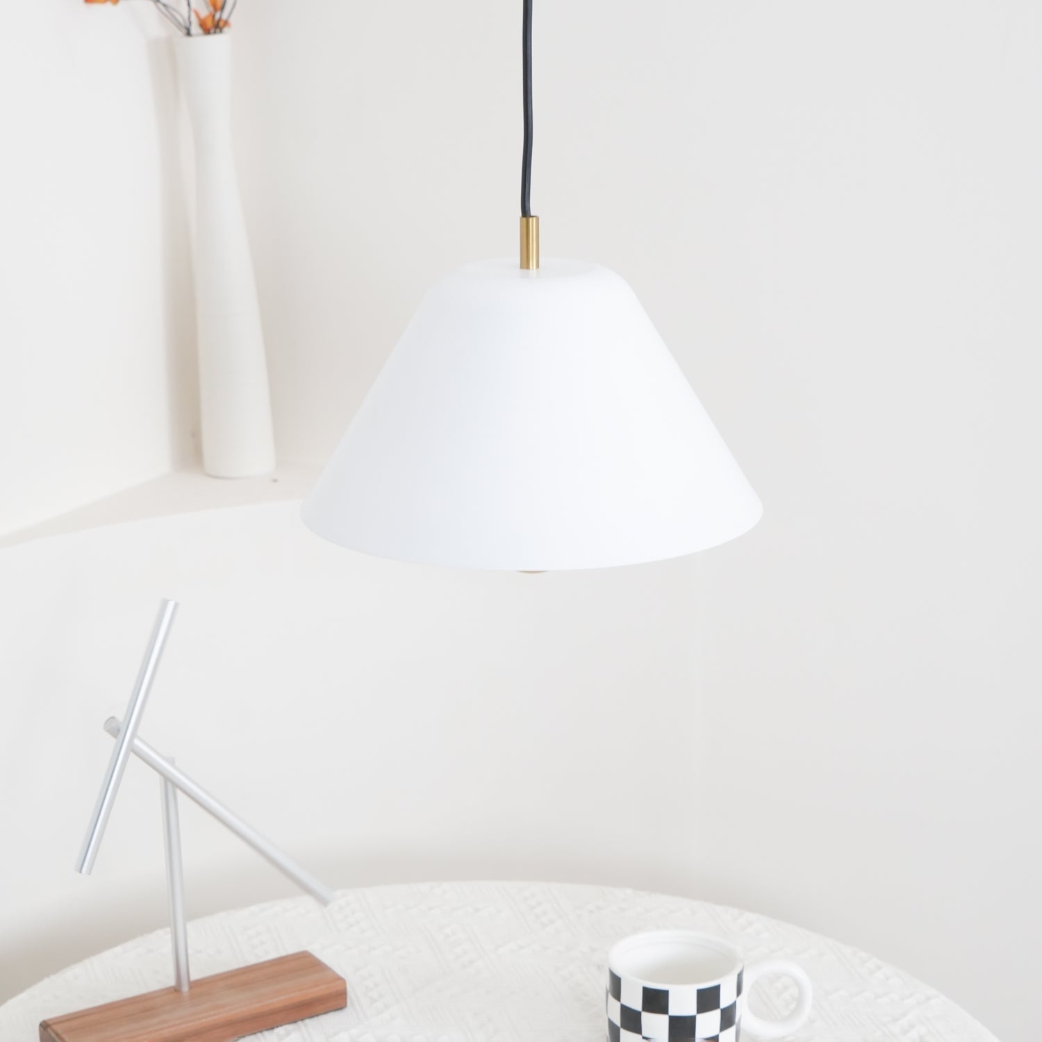 Evir Pendant Lamp Bell Glass Brass Minimalist