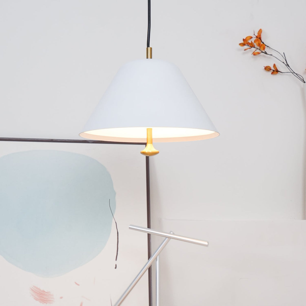 Evir Pendant Lamp Bell Glass Brass Minimalist