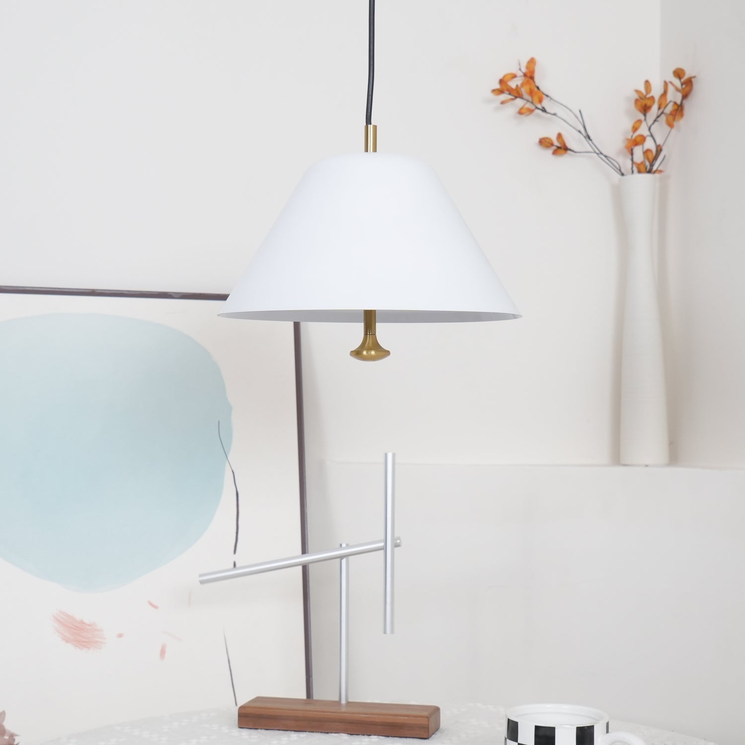 Evir Pendant Lamp Bell Glass Brass Minimalist
