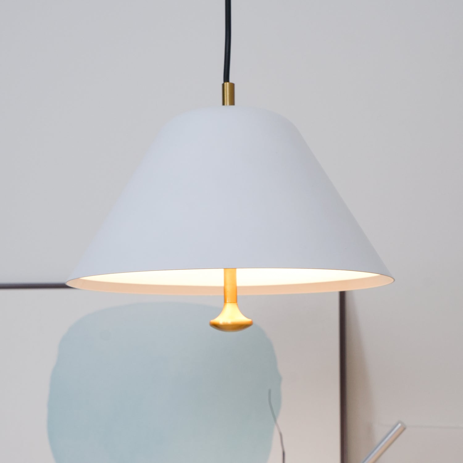 Evir Pendant Lamp Bell Glass Brass Minimalist