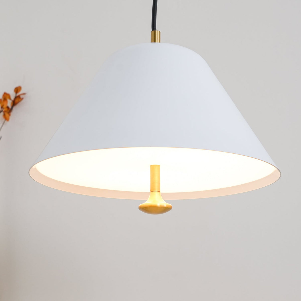 Evir Pendant Lamp Bell Glass Brass Minimalist