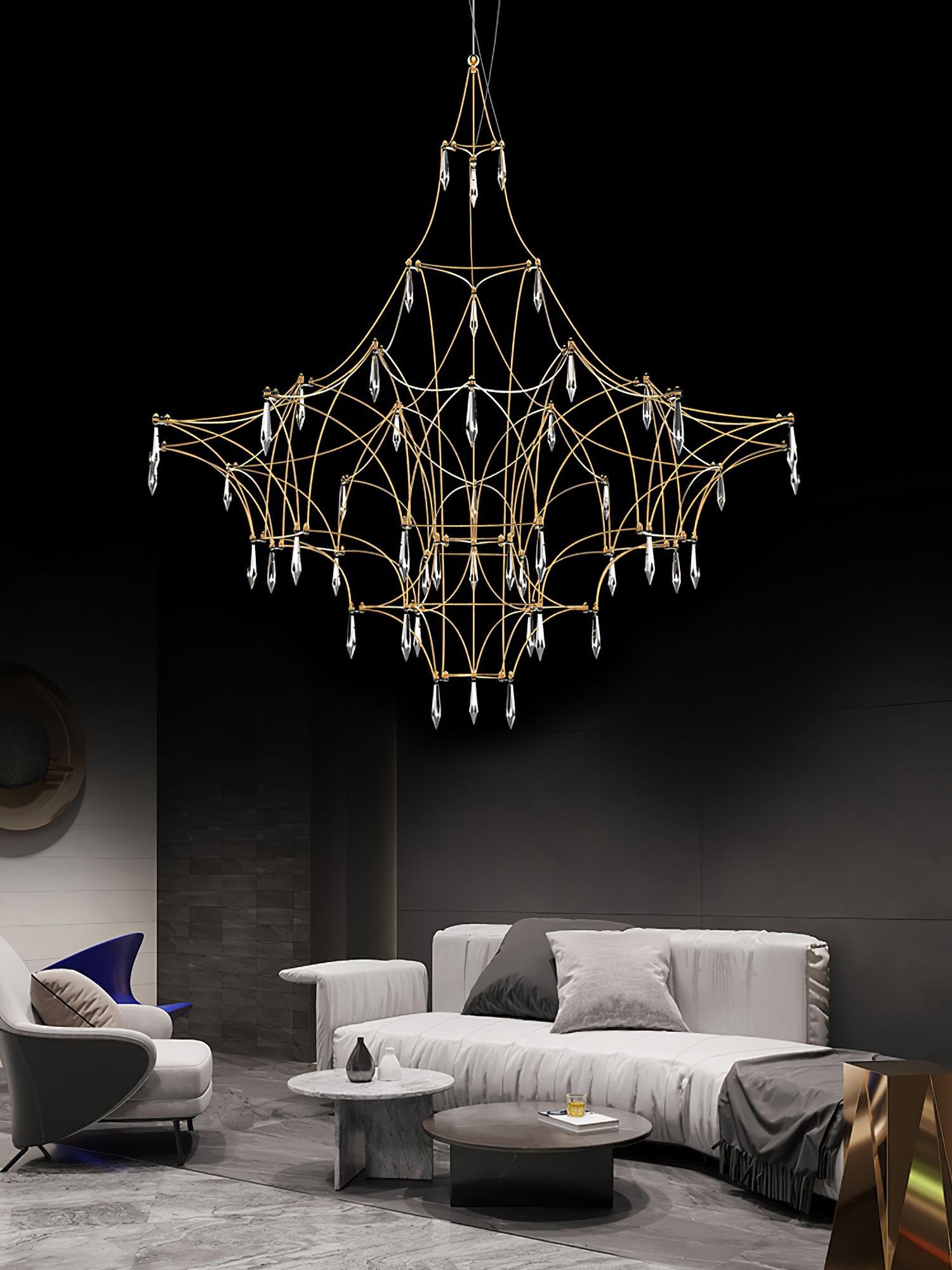 Cyrorella Chandelier Stainless Crystal Net