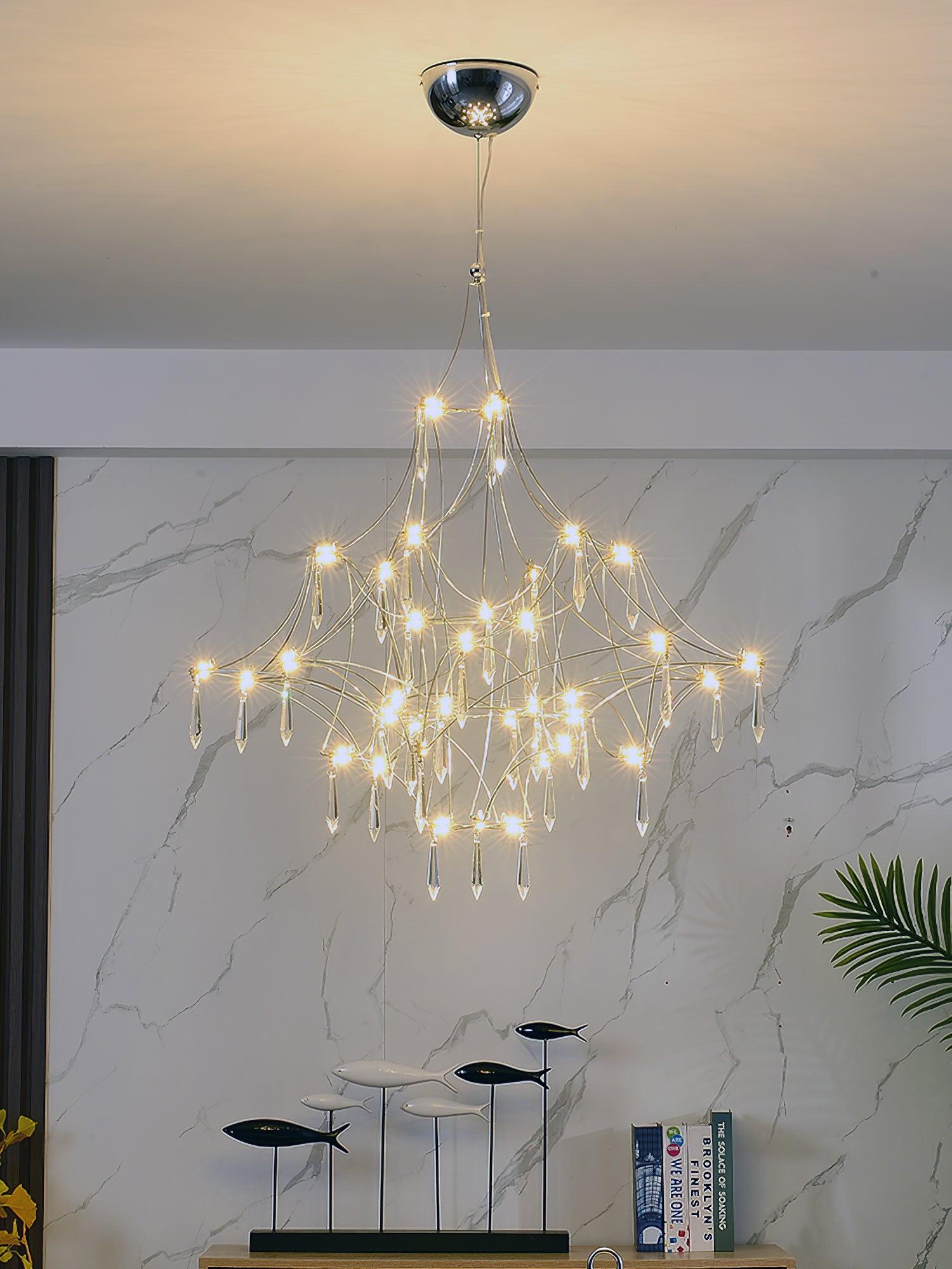 Cyrorella Chandelier Stainless Crystal Net