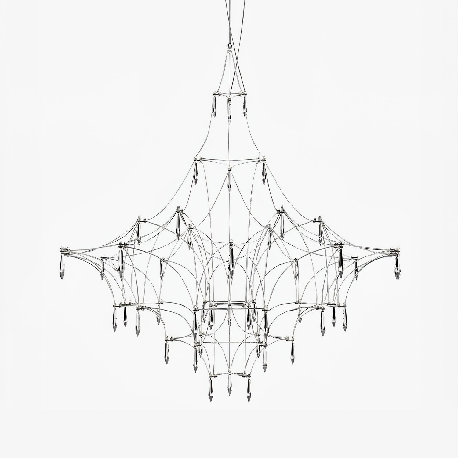 Cyrorella Chandelier Stainless Crystal Net