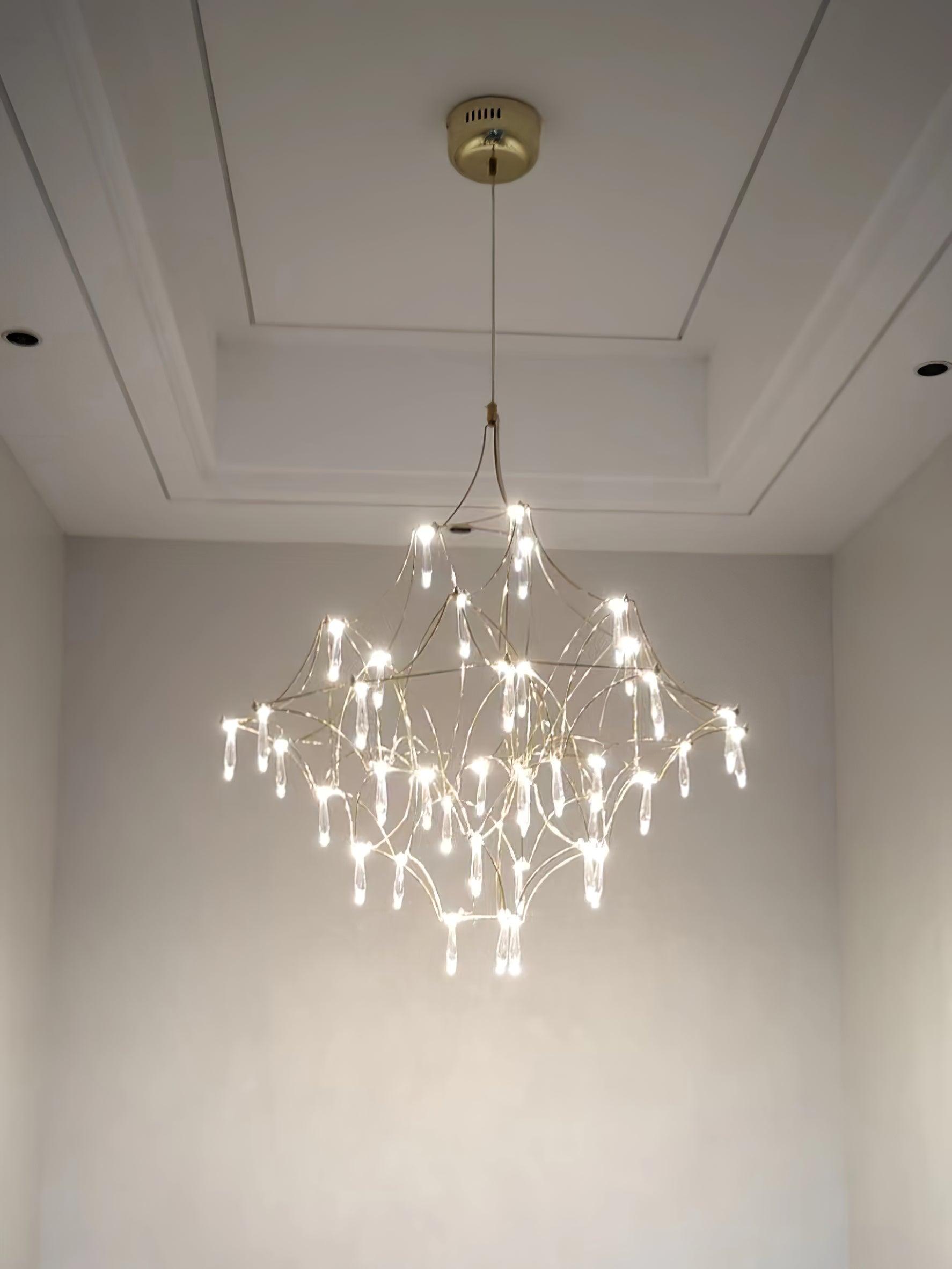 Cyrorella Chandelier Stainless Crystal Net