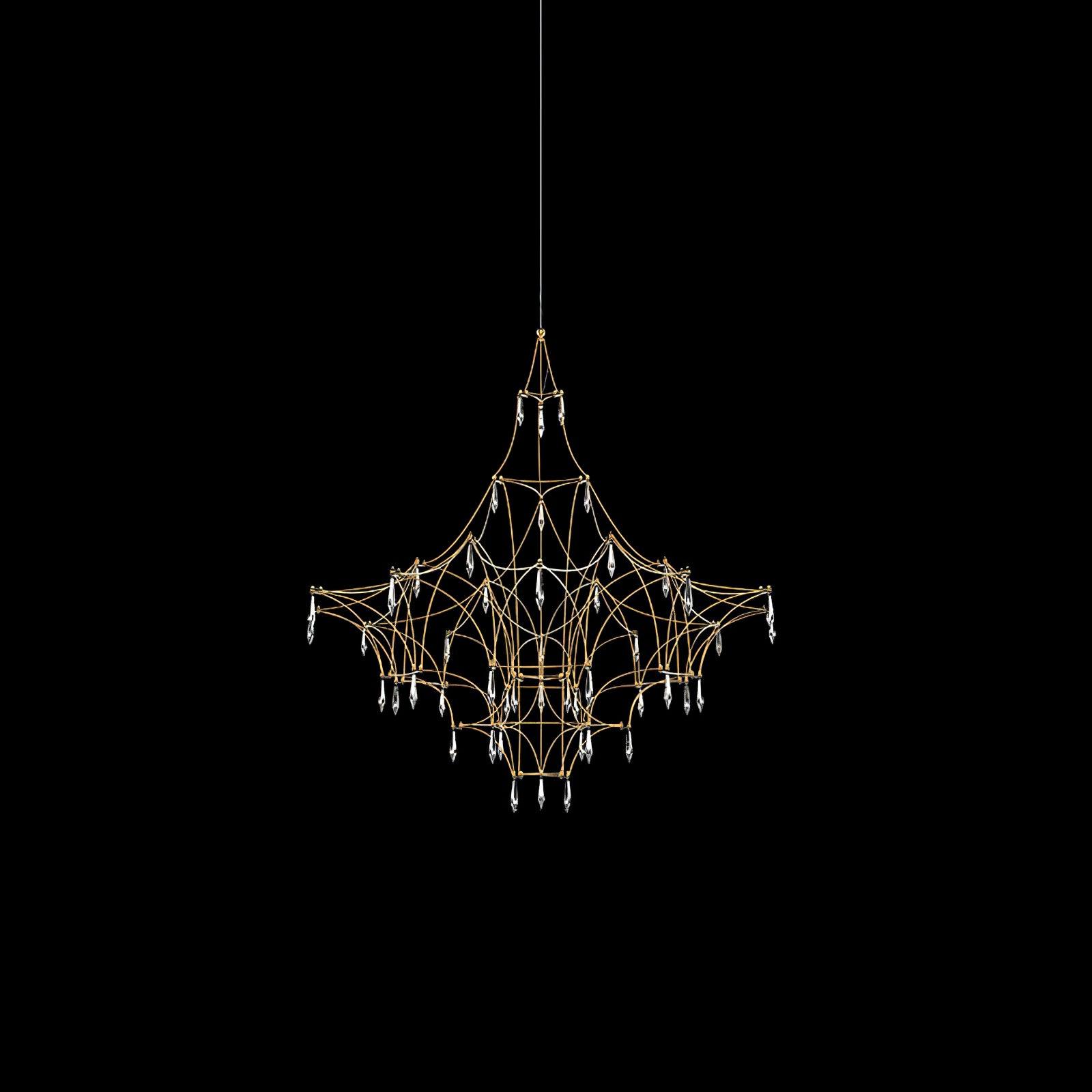 Cyrorella Chandelier Stainless Crystal Net