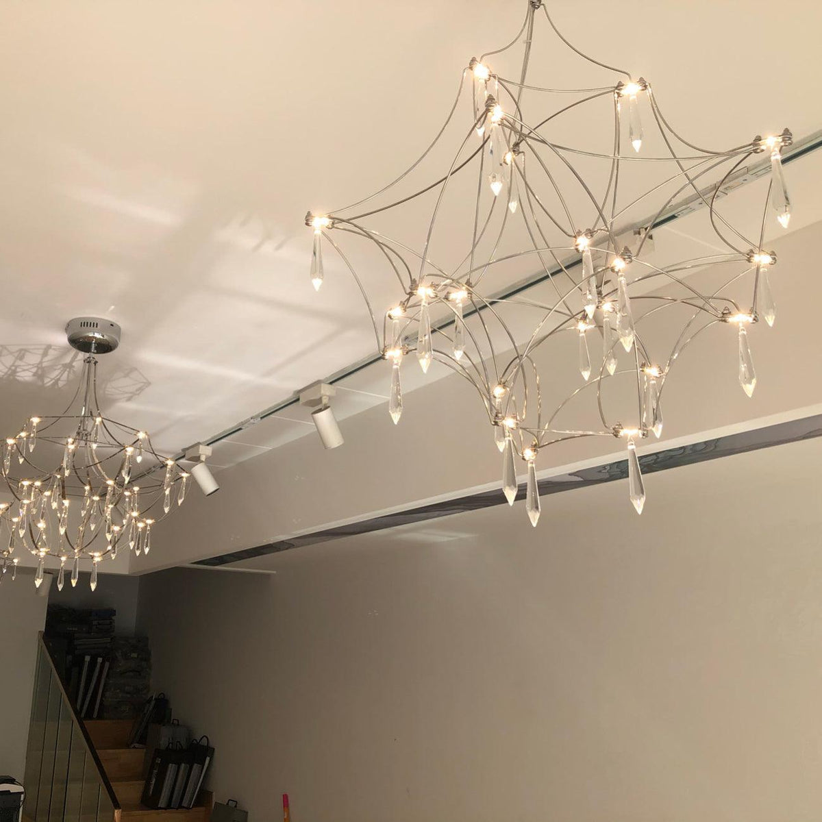 Cyrorella Chandelier Stainless Crystal Net