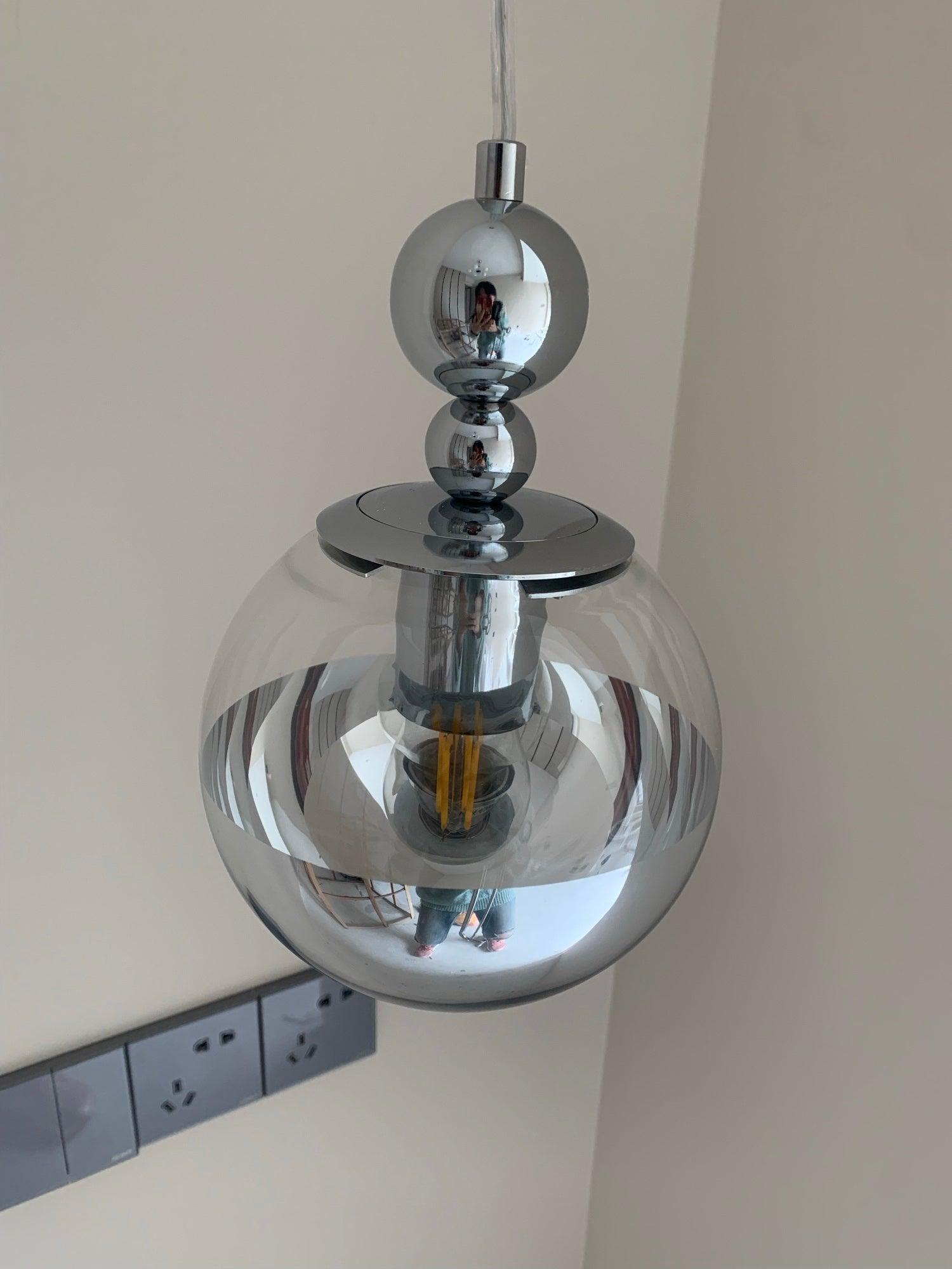 Zanorir Modern Minimalist Art Mirrorball Glass Pendant Light