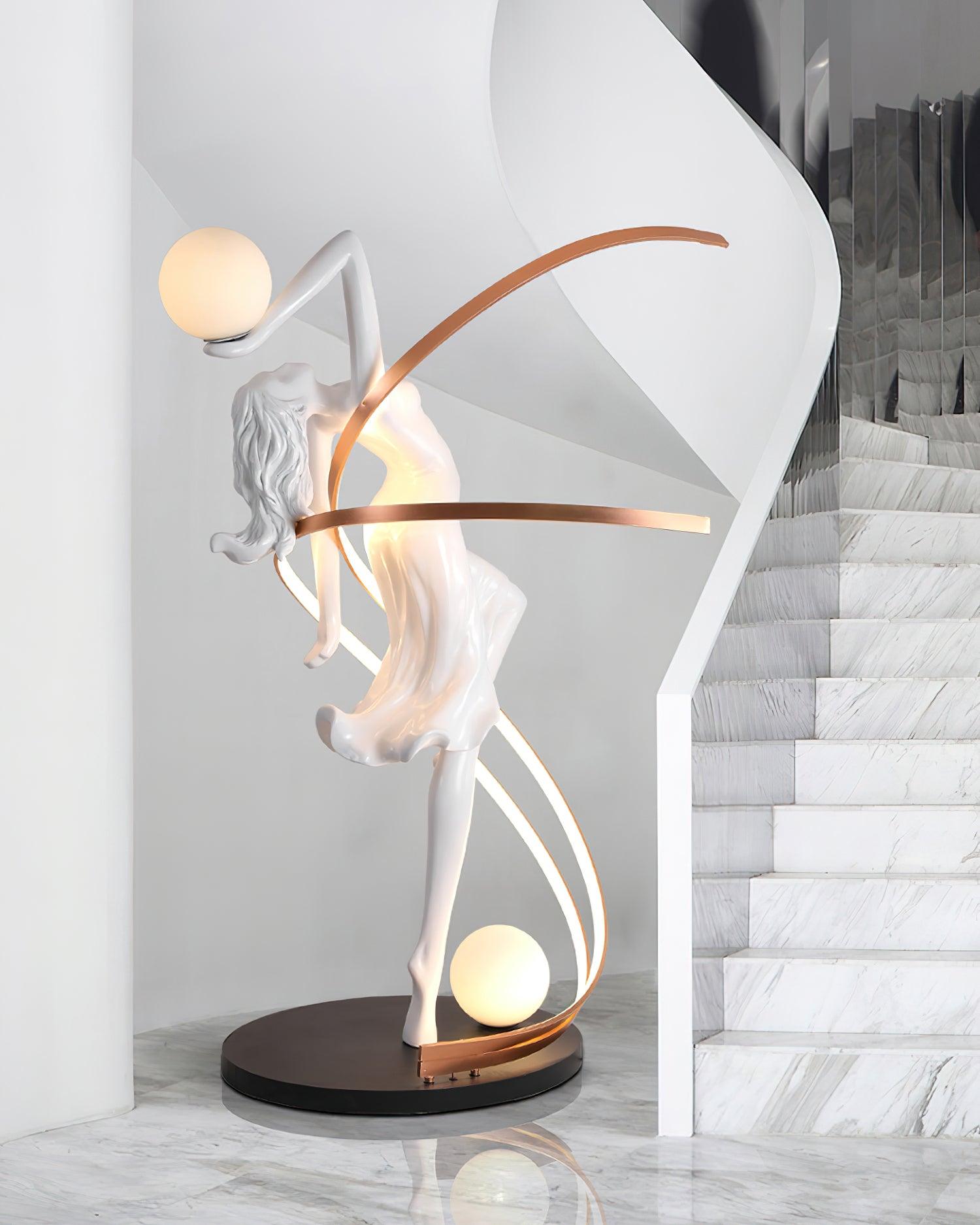 Mirorelia Floor Lamp Goddess Statue Elegant