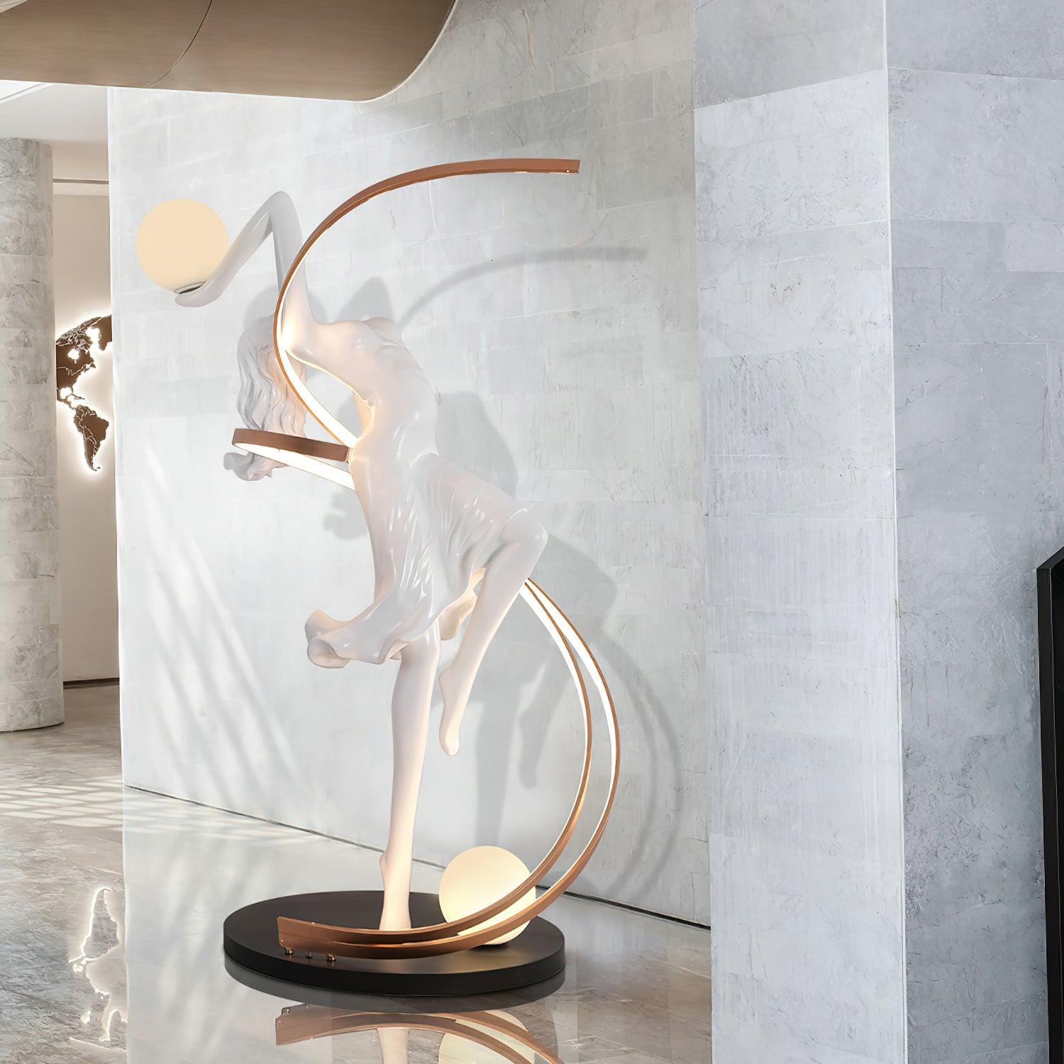 Mirorelia Floor Lamp Goddess Statue Elegant