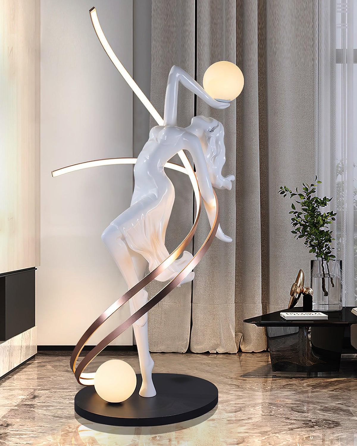 Mirorelia Floor Lamp Goddess Statue Elegant